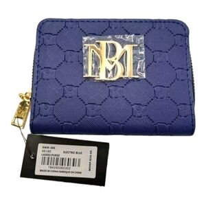 Badgley Mischka Electric Blue Zip Around Wallet NWT (BMW-006)